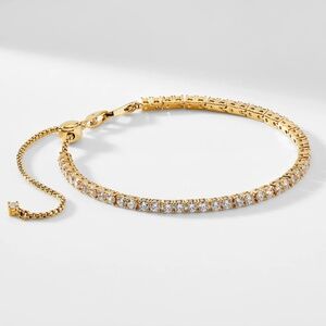 NWT Nadri Love All Cubic Zirconia Slider Bracelet Gold